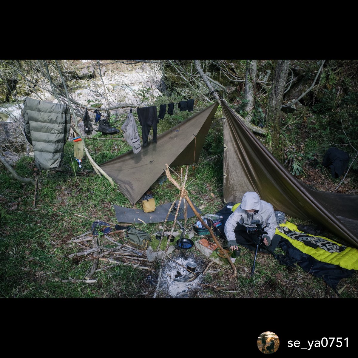ご覧のとおりDaytrip Tarpは「デイ」だけじゃない。 道具の重さが体力