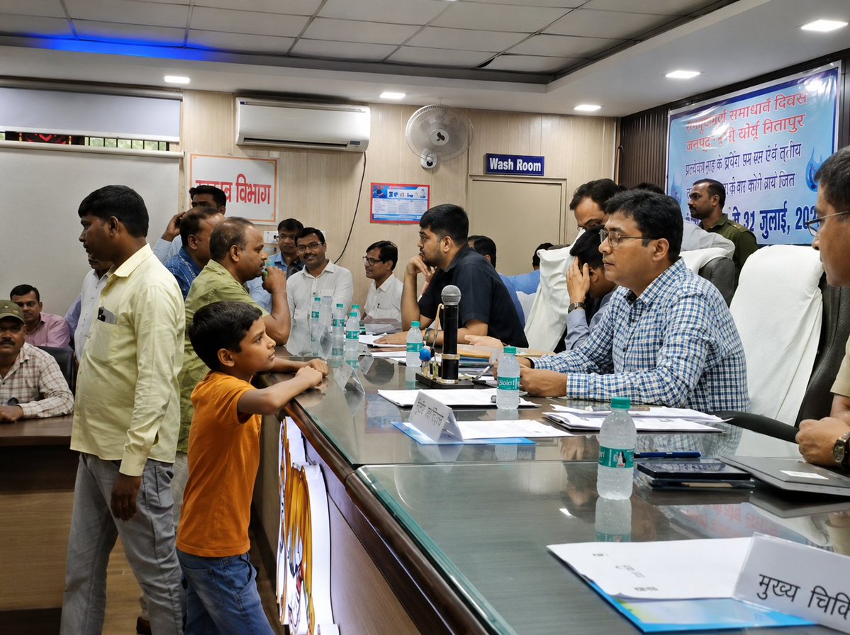 NalinisKitchen's tweet photo. This 13 year old brave boy, Amitabh Gupta, exposed the entire system in front of the DM and police officers.

He requested the DM to remove the lock which had been put on the property by his aunt, so that his family could rent it out and earn a living.

Police: "Karva denge."

Amitabh: "Karva denge nahi, karva dijiye. Aapka kaam kya hai? Ek topi pehen li, lekin tala to kabhi khulta hi nahi."

DM: "Bachhe, aap ek kaam karo. Ye sab chhodo aur dhyan se padhai karo."

Amitabh: "Aap apni salary se to hame padhayenge nahi. Meri mummy ₹50 ki sabzi laati hai. Aaj ₹50 me kya hota hai? Aur aap logon ka kya hai? Thodi commission de do, bas ho gaya kaam."

DM: "Bete, ye sab bolna nahi chahiye. Samne wale ko bura lag sakta hai."

Amitabh: "Meri do behne padhti hain, main bhi padhta hoon. Kitabon aur padhai ka kharcha kaise chalega? Aap tala khulwa dijiye."

DM: "Padhai to free hai. Kitabein bhi free hain."

Amitabh: "9th ke baad didi ki padhai ka kharcha hai ki nahi?"

DM: "Aapki mummy kaam karti hain na. Usse ho jayega."

Amitabh: "Aaj kal ₹3,000 me kya hota hai?"

It has been three days since this incident, but no solution has been provided. Instead, Amitabh said that someone came to his house and behaved rudely with him and his family.