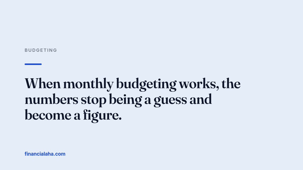 financialaha's tweet photo. When monthly budgeting works, the numbers stop being a guess and become a figure. https://t.co/QTIxDXy55U