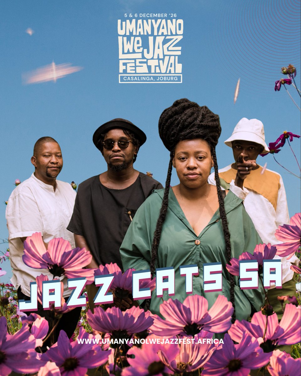 umanyanolwejazz's tweet photo. 𝐑𝐎𝐎𝐓𝐄𝐃 (ƒ) 𝐗 𝐉𝐀𝐙𝐙 𝐂𝐀𝐓𝐒 𝐒𝐀 🌸🎷

Guided by their philosophy of “Astro”, African storytelling meets boundless musical exploration. A meeting of Afro-jazz, soul, hip hop &amp; boom bap.

Astro frequencies live at ULJFest’26.

🎟️ https://t.co/uAGHWL4WxQ

#umanyanolwejazz https://t.co/2moO0ajXKD