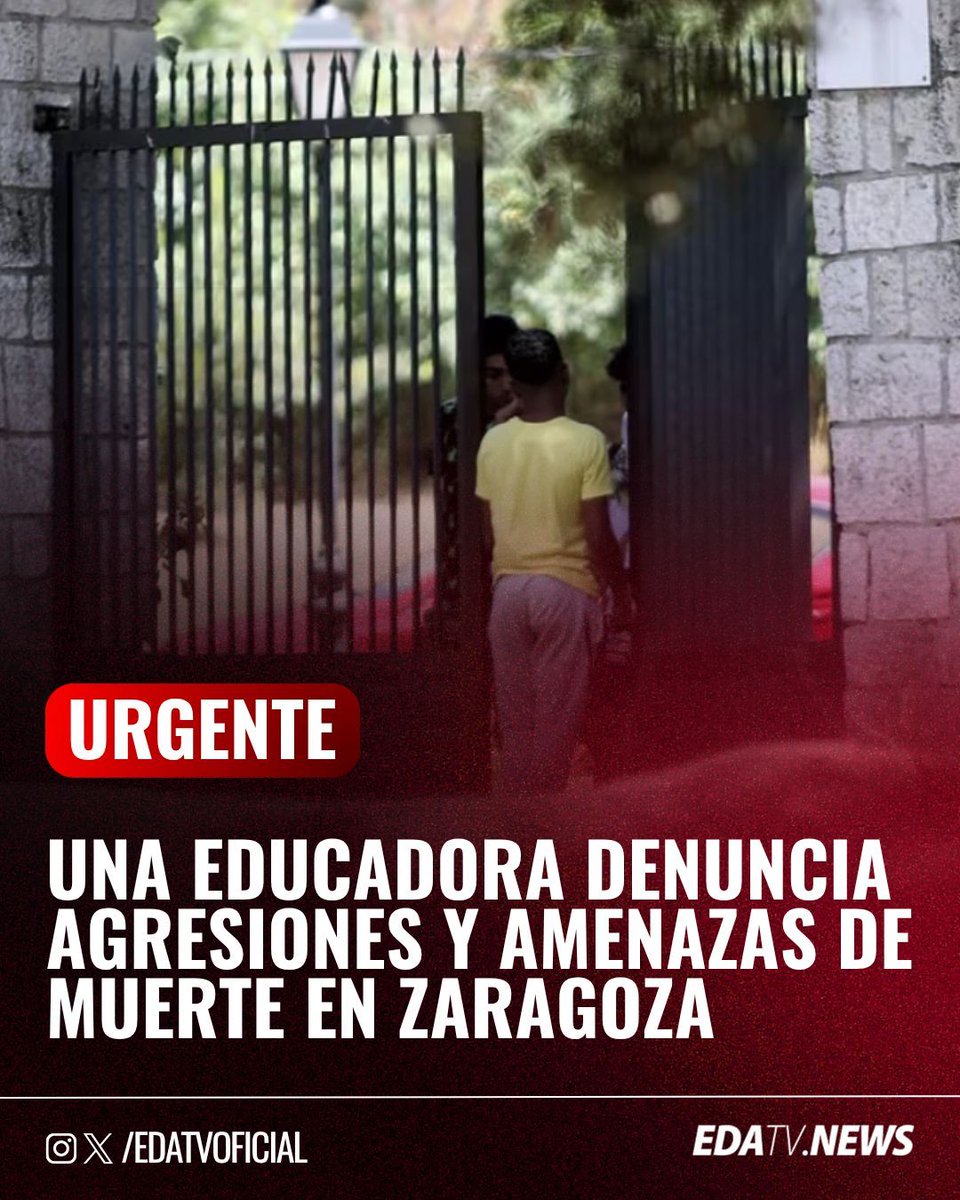 edatvoficial's tweet photo. 🇪🇸 ‼️ | Una trabajadora de 27 años de un centro de menores de Movera habría sido agredida y amenazada por un residente de 17 años, según el Gobierno de Aragón. https://t.co/eyZq6qn8Hf