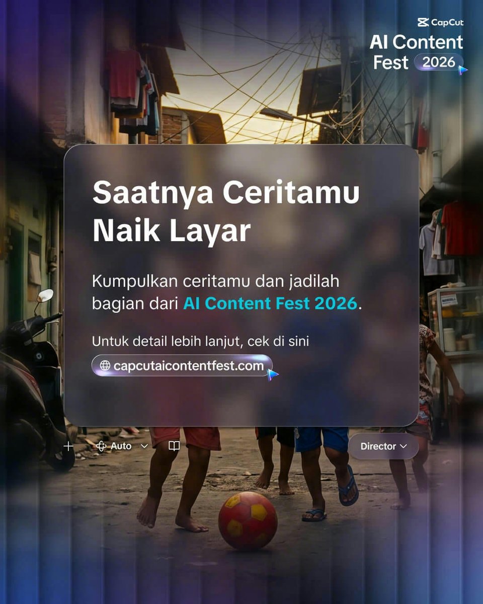 capcutindonesia's tweet photo. #CapCutFilmNaikLayar #CapCutAIContentFest https://t.co/wodlgCe14I