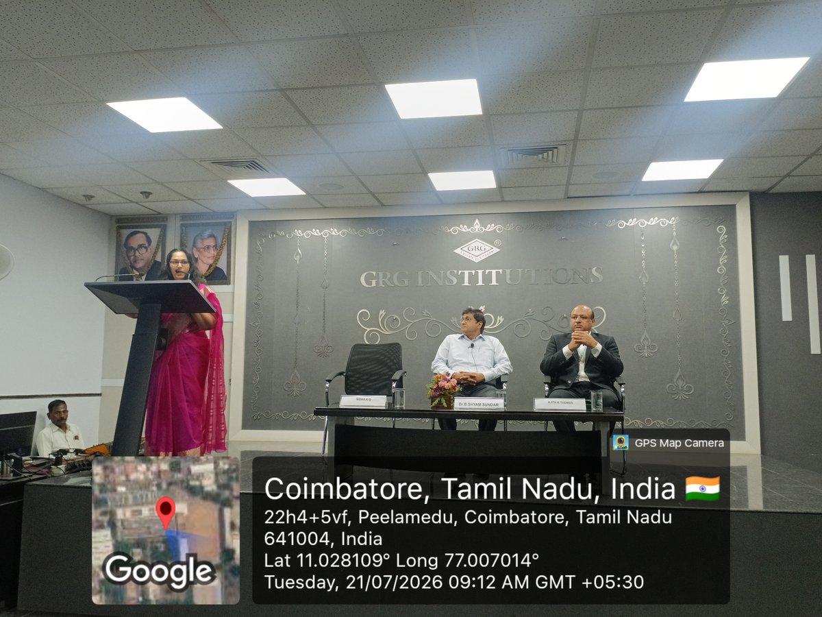 GRGSMS01's tweet photo. Building Future-Ready Managers! GRGSMS × PMI Chennai hosted a Special Talk by Dr. B. Shyam Sundar on Career Navigation &amp; Project Management, marking the launch of our GRGSMS PMI Student Club. Thank you, Dr. Sundar! 🙏

#GRGSMS #PMIChennai #ProjectManagement #MBALife #Coimbatore https://t.co/GKPMEqeMwG