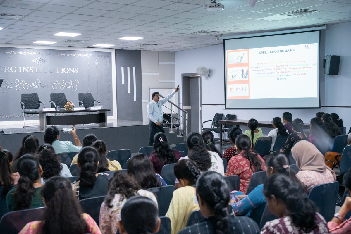 GRGSMS01's tweet photo. Building Future-Ready Managers! GRGSMS × PMI Chennai hosted a Special Talk by Dr. B. Shyam Sundar on Career Navigation &amp; Project Management, marking the launch of our GRGSMS PMI Student Club. Thank you, Dr. Sundar! 🙏

#GRGSMS #PMIChennai #ProjectManagement #MBALife #Coimbatore https://t.co/GKPMEqeMwG
