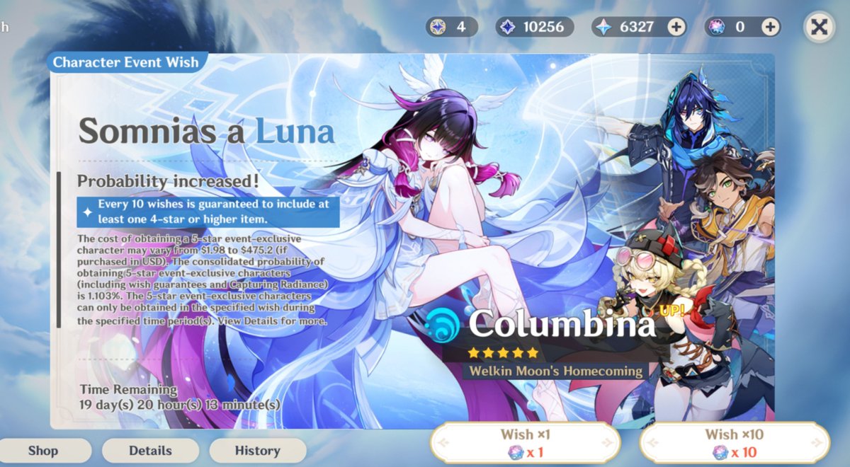 hoyovillains's tweet photo. the fact i can't ever pull Columbina bc i maxed her and her weapon during release is making me sad asf https://t.co/OwoG9Ik8tV