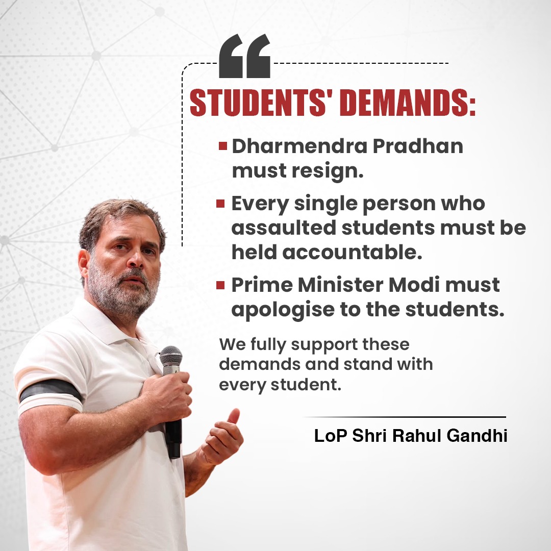 INCIndia's tweet photo. 𝐂𝐨𝐧𝐠𝐫𝐞𝐬𝐬 𝐒𝐭𝐚𝐧𝐝𝐬 𝐰𝐢𝐭𝐡 𝐄𝐯𝐞𝐫𝐲 𝐒𝐭𝐮𝐝𝐞𝐧𝐭  ✊ https://t.co/cHZjBodrXn