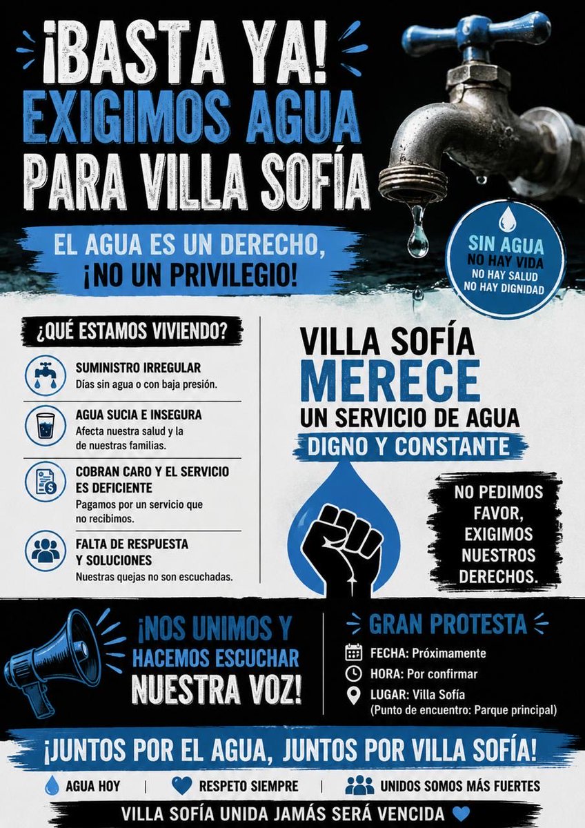 luiskmtz's tweet photo. Villa Sofía Merece Respeto 
@alcirasandovali @soledadalcaldia  
Llevamos más de 4 meses luchando con la presión del agua y algunos casos falta del líquido Vital 

@SomosTripleA  
Queremos Respuesta. https://t.co/vVDJrQX7Yc
