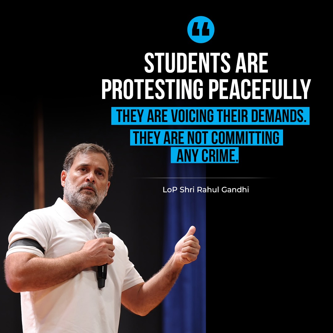 INCIndia's tweet photo. Students have legitimate demands. https://t.co/r4PdfyG5qP
