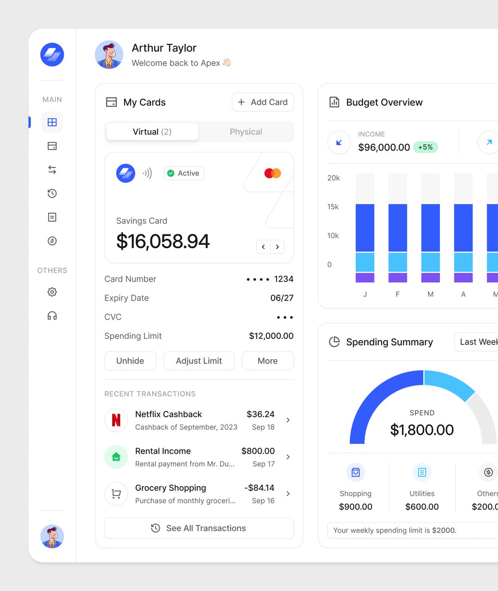 ersadwork's tweet photo. Finance &amp; banking template for @alignui ✨ https://t.co/Z19M8200ux