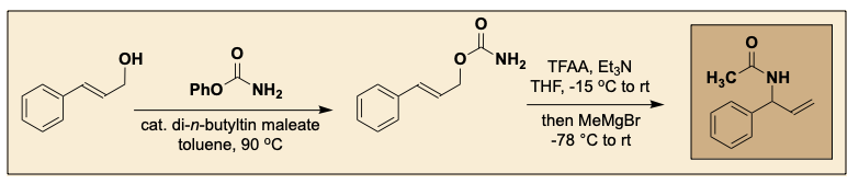 OrgSynth's tweet photo. Preparation of Cinnamyl Carbamate and its Transformation to N-Protected 1-Phenylprop-2-en-1-amine Derivatives
Submitting Authors: Mariusz Zalewski and Sebastian Stecko
Checking Authors: Dong-Hang Tan, Yu-Ting Chen and Darren J. Dixon https://t.co/mcAY6GfXpS