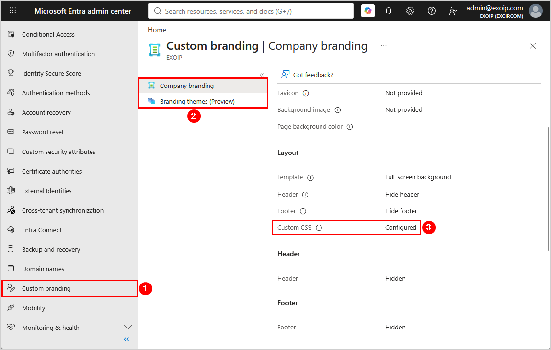 alitajran's tweet photo. Microsoft Entra ID will retire support for custom CSS positioning properties in company branding!

To align with Microsoft's Secure Future Initiative (SFI) and its focus on identity security and phishing resistance, Microsoft is enhancing Microsoft Entra custom branding to support more secure, reliable, and consistent sign-in experiences.

This update helps further reduce opportunities for deceptive or misleading sign in page layouts and supports trusted sign in experiences that better protect users from phishing attacks while maintaining brand customization capabilities.

𝗪𝗵𝗲𝗻 𝘄𝗶𝗹𝗹 𝘁𝗵𝗶𝘀 𝗵𝗮𝗽𝗽𝗲𝗻:

July 21, 2026: Microsoft Entra ID tenants not using custom CSS positioning properties before July 21, 2026, will not be able to configure them going forward.

October 26, 2026: Microsoft Entra ID will retire custom CSS positioning properties globally.

Later in 2027: Microsoft Entra plans to move towards full custom CSS retirement, with advance notice provided.

𝗔𝗰𝘁𝗶𝗼𝗻 𝗿𝗲𝗾𝘂𝗶𝗿𝗲𝗱:

Microsoft recommends removing the following custom CSS positioning properties from your configuration if your organization uses any of them:

• position (including top, right, bottom, left, and z-index)
• margin (including margin-top, margin-bottom, margin-left, and margin-right)
• transform
• opacity
• overflow
• filter
• pointer-events
• clip-path
• mix-blend-mode
• translate

Learn more:
https://t.co/EQMgEZ288c

 #EntraID #Microsoft365 #Cybersecurity