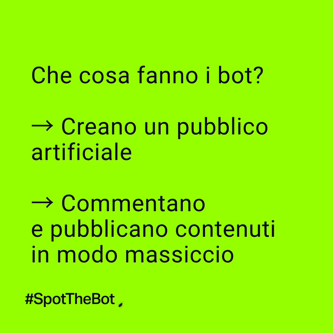 PLinItalia's tweet photo. A volte a plasmare l’immagine dell’opinione pubblica non sono persone, ma sistemi in grado di parlare all’unisono, ripetutamente e senza sosta.

Ciò che sembra essere l’opinione popolare potrebbe essere il risultato di un’azione coordinata dei bot e non una discussione reale. https://t.co/pSGJNay88Q