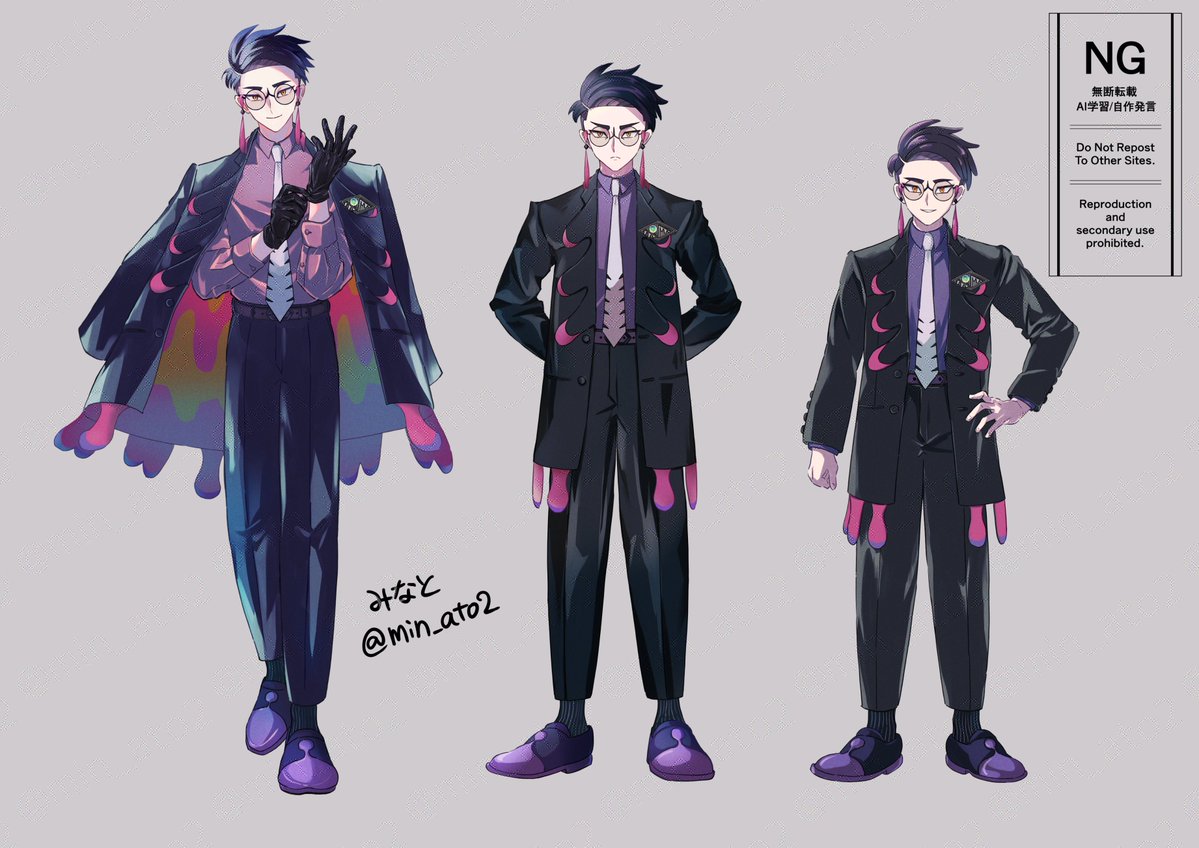 min_ato2's tweet photo. krsbさん立ち絵全部並べたやつ　等身が高くなるにつれ自分絵度も濃くなってます https://t.co/IJ9AVcoe6J