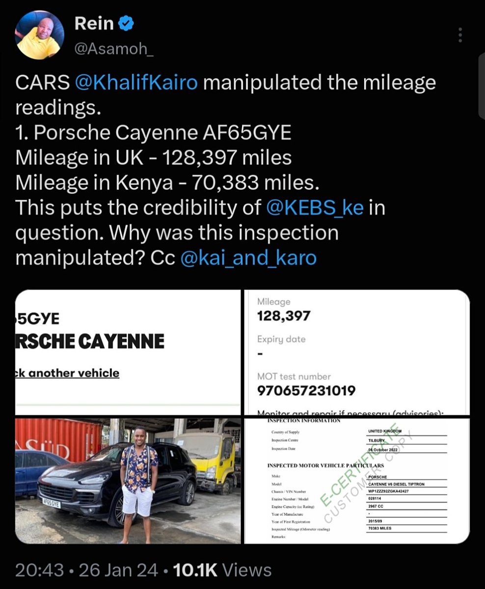 Charliw15's tweet photo. @KhalifKairo A for Altering Mileage https://t.co/79gSvX1psH