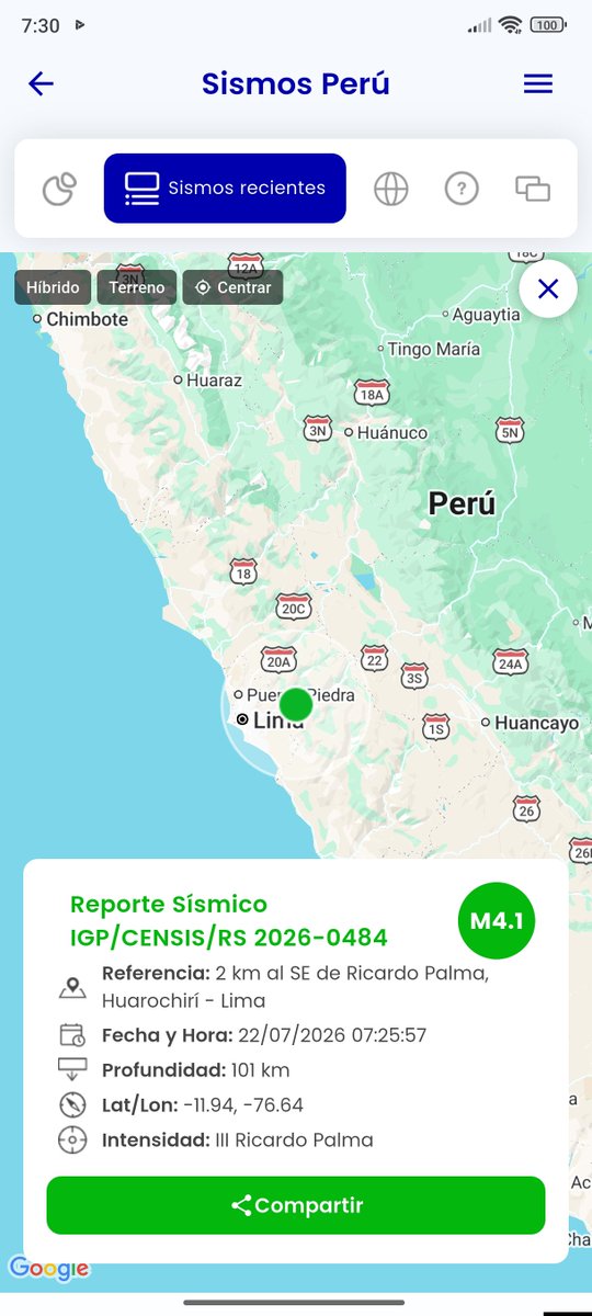 sagaz05's tweet photo. @KaTetmx Jesús buenos días, acaba de ocurrir un movimiento sísmico en Lima, Perú https://t.co/WrtBmpnJVE