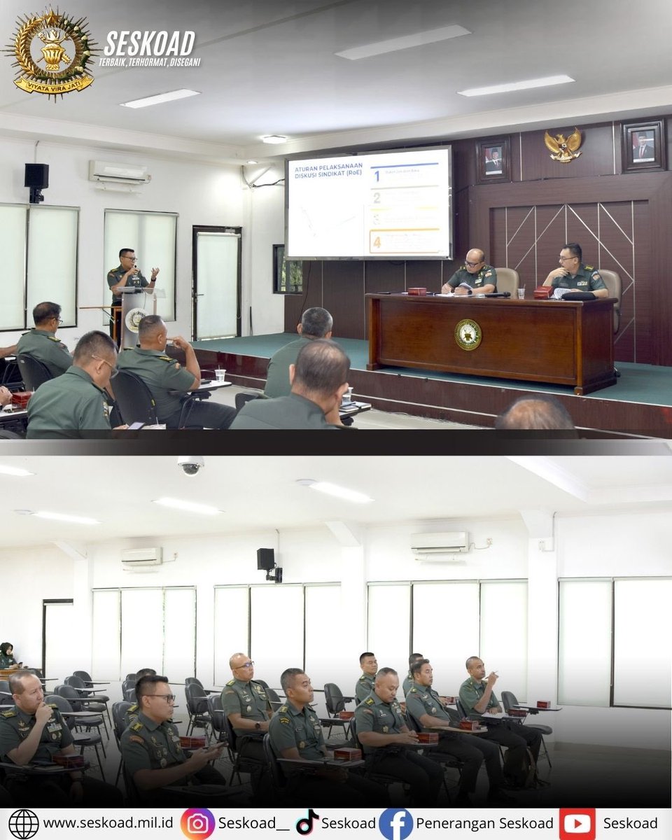 seskoad__'s tweet photo. *Penyamaan Persepsi Dosen dan Patun Matangkan Pembelajaran Studi Wilayah Pertahanan*

Bandung, 22 Juli 2026 – Kegiatan yang dipimpin Brigjen TNI Charles Binsar Parulian Sagala, S.H., M.I.P., M.Han. Widyaiswara Bid. OMP/OMSP Seskoad ini diikuti oleh dosen, dan Patun Seskoad. https://t.co/3mGe0DuuRv