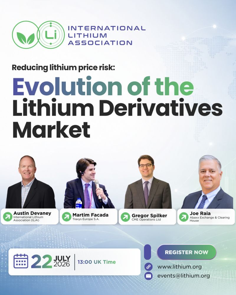 abaxx_exchange's tweet photo. This morning, CCO Joe Raia joins @ILiA_lithium alongside Traxys and CME for the association's "Reducing Lithium Price Risk: Evolution of the Lithium Derivatives Market" webinar, sharing Abaxx's approach to building a smarter lithium market.

Register Now
https://t.co/Z9n2rZCaXr https://t.co/sa3uJu0vfI