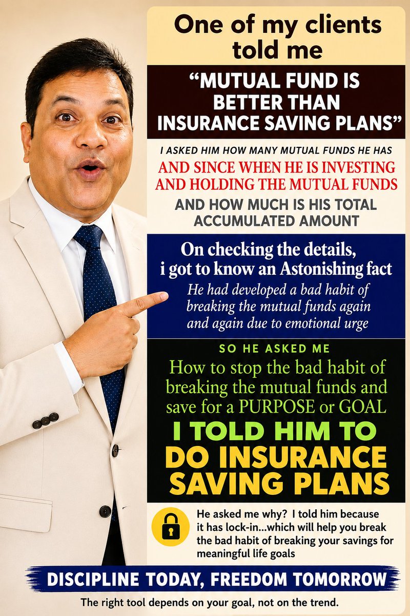 InsureGoa's tweet photo. See, How you can develop a plan to change the habit of breaking the mutual fund or any other saving plans too liquid like water...

#liquidity #savings #HabitBuilding #financialliteracy #financialplanning https://t.co/9THQfh5bjF
