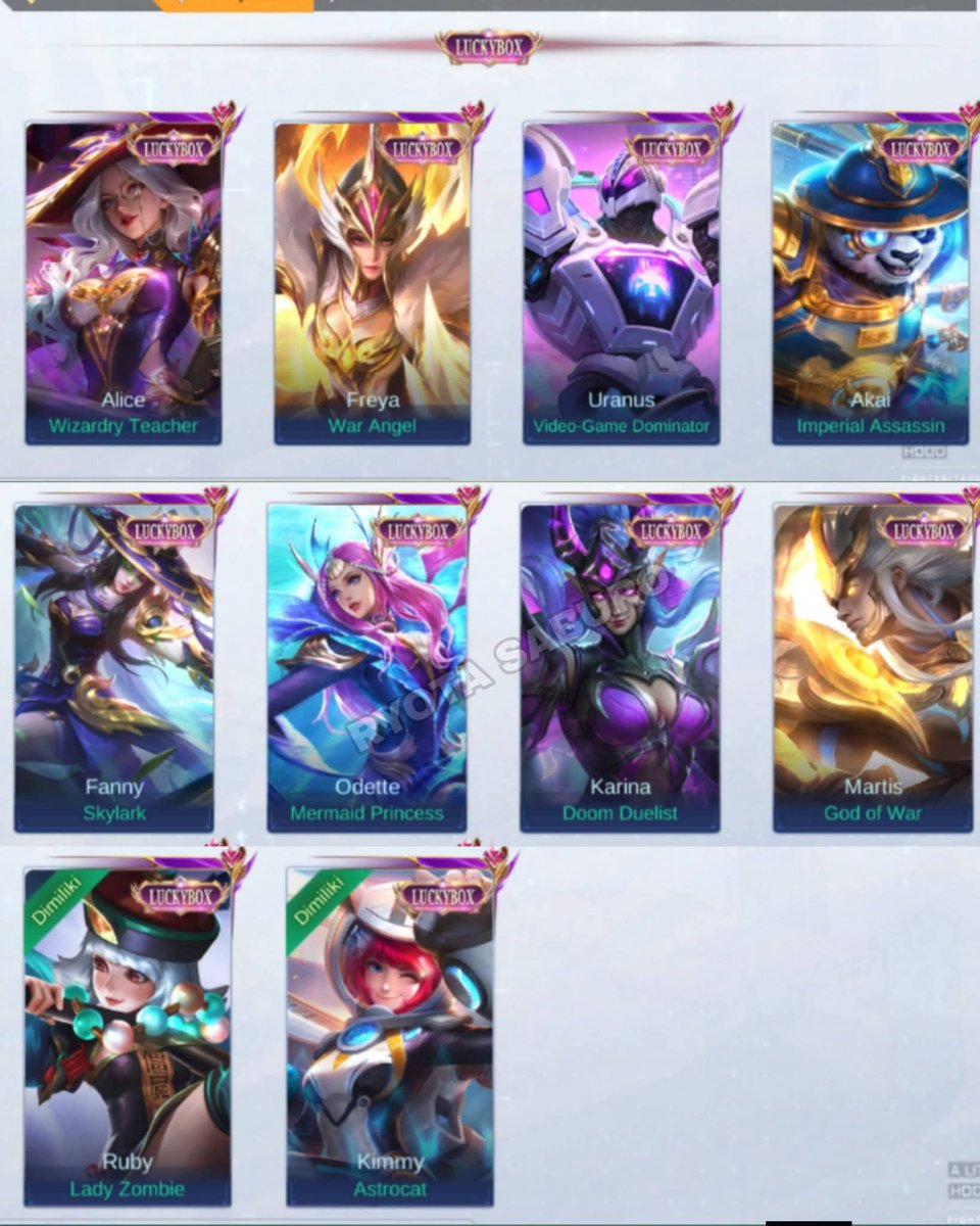 Txtmlbb_'s tweet photo. Prizepool Event Aspirant yg akan datang. 

Di jamin mendapatkan Skin Epic atau di atasnya, yg belum di miliki pada 10x draw pertama. 

pict ryota saburo https://t.co/gC9Dbp7kI0