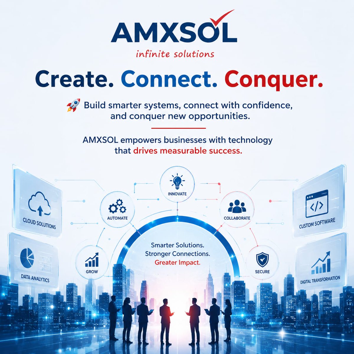 amxsol's tweet photo. Create. Connect. Conquer.
Innovation starts with the right technology partner. 
To learn more, 
Follow 👉 @amxsol
visit https://t.co/etOLFwDT5l 
📞 (215) 268-6168 | 
✉️ info@amxsol.com
#AMXSOL #InfiniteSolutions #CreateConnectConquer #DigitalTransformation #BusinessGrowth https://t.co/yqEawV2qGg