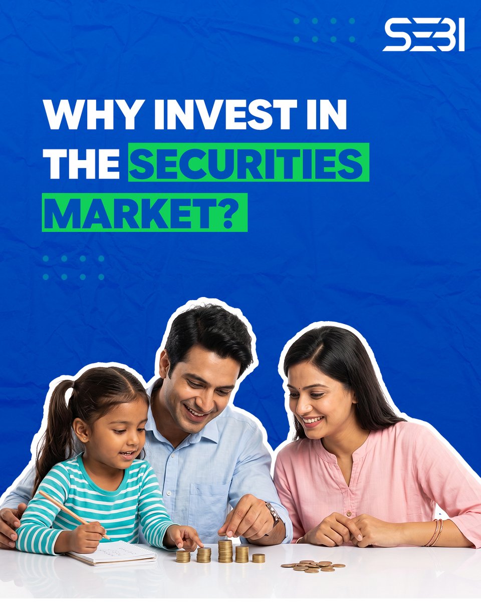 SEBI_India's tweet photo. Most people wait until they have enough money to start investing in securities market. Swipe through to see why getting in matters more than timing it perfectly.

#SEBI #InvestorAwareness #FinancialLiteracy #Investing #FinancialGoals https://t.co/4DoGm5tPie