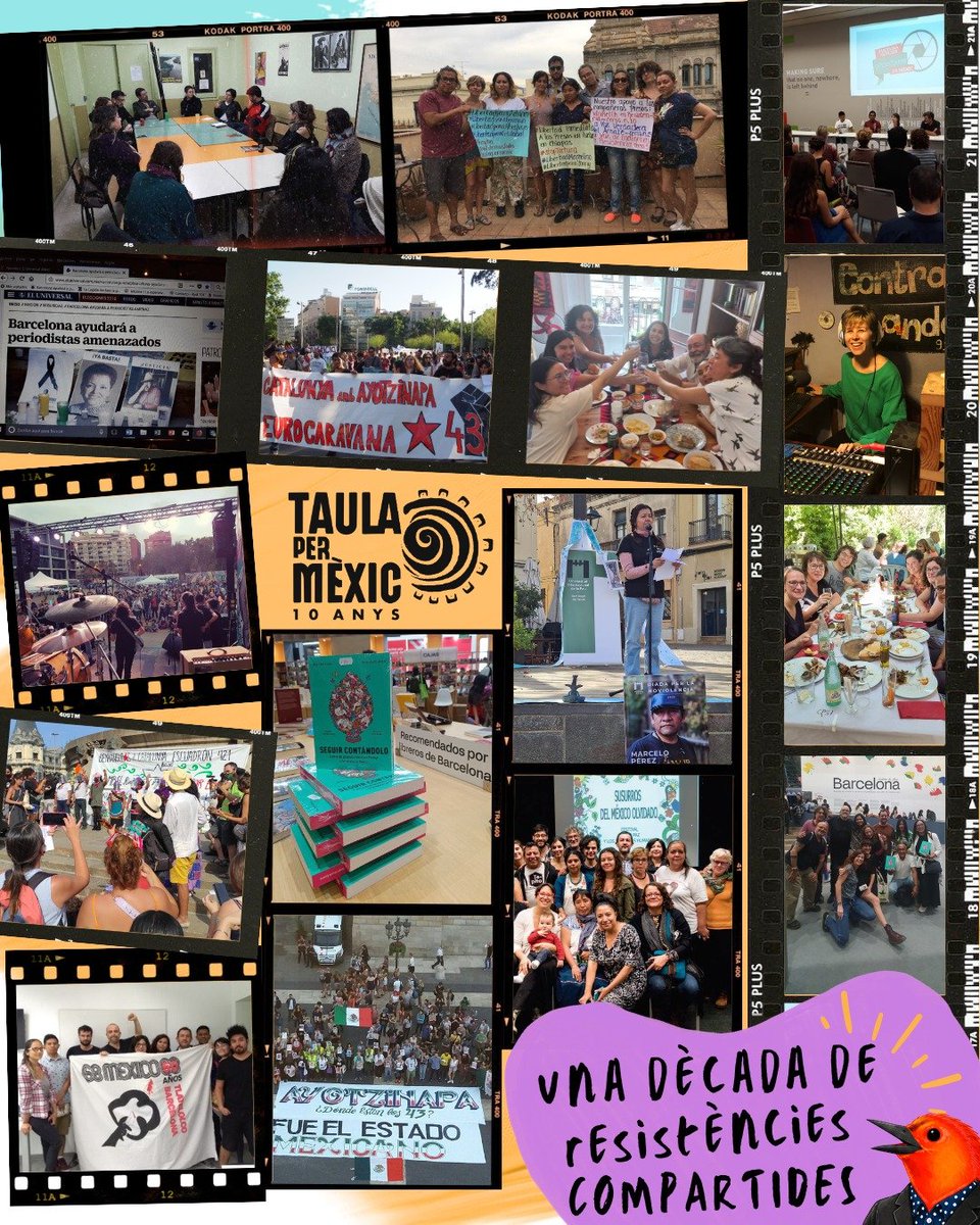 taulapermexic's tweet photo. 💜 Avui fem 10 anys!

Vam celebrar-ho uns dies abans, però oficialment avui, 22 de juliol, Taula per Mèxic fa 10 anys!

Que en vinguin molts més teixint memòria, comunitat i resistències compartides.

#10AnysTaulaPerMèxic #UnaDècadaDeResistènciesCompartides https://t.co/1tMan1jkH0