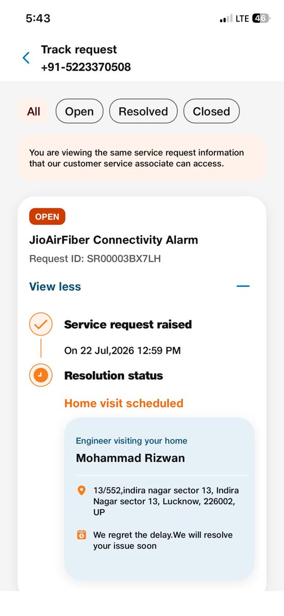 Ila0692's tweet photo. @JioCare @reliancejio the engineer did not visit between the 2-5pm slot!!!!!!!!!! I have been waiting. His number is unreachable. Why should I wait again?? Assign another engineer!!!!!!! https://t.co/IpfQ2C3g2o