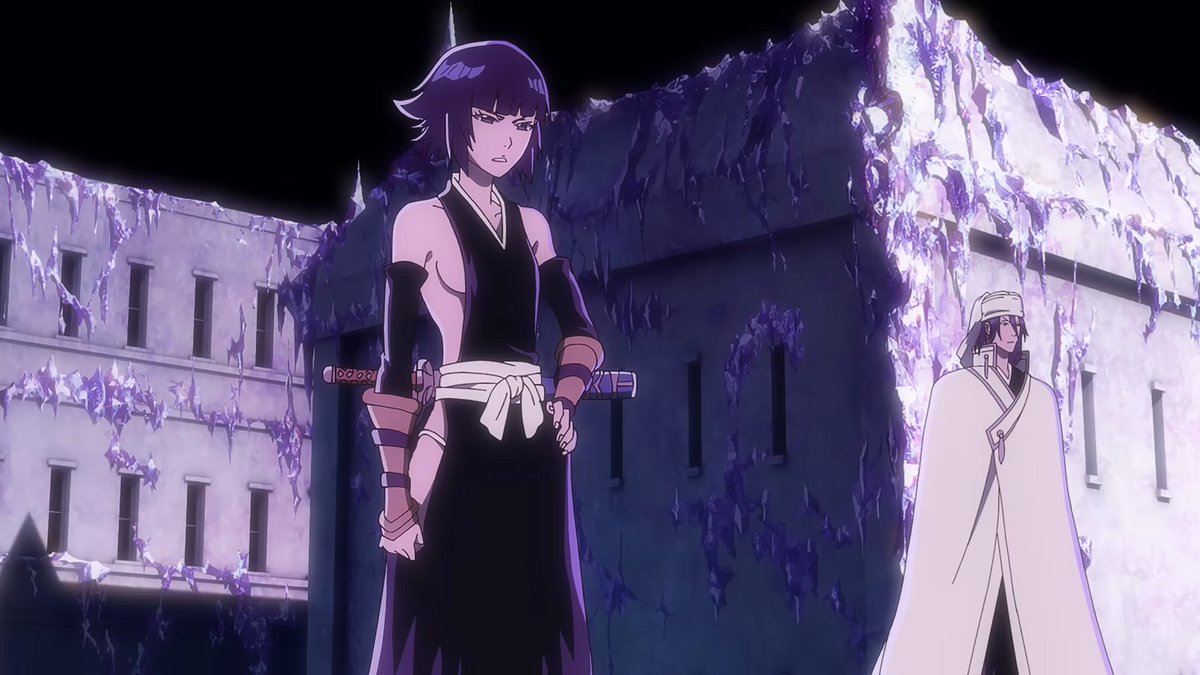 minamiam's tweet photo. BLEACH千年血戦篇

やっぱ女性キャラの作画がポイント高い
バンビーズめちゃ好きな声優だらけだし
（アニメのジジで目覚めた人多そう）

剣ちゃん&amp;やちる周りの話やっぱり切ない

リルカ異常に作画よかった
スタッフに絶対リルカファンおるわ

砕蜂はエロい（直球）
原作準拠だとこうなるよね https://t.co/I0GOP7YQlQ