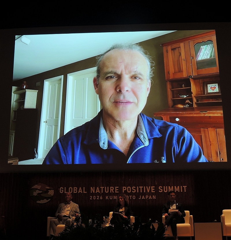 OPRI_SPF's tweet photo. With the message of Dr. Enric Sala, National Geographic Explorer, Mr. Masanori Kobayashi of OPRI-SPF discussed with Mr. Manesh Lacoul of Biodiversity Credit Alliance (BCA) and Ms. Erika Korosi of Conservation International about the strategies for marine and coastal restoration. https://t.co/k1eTo7kftn