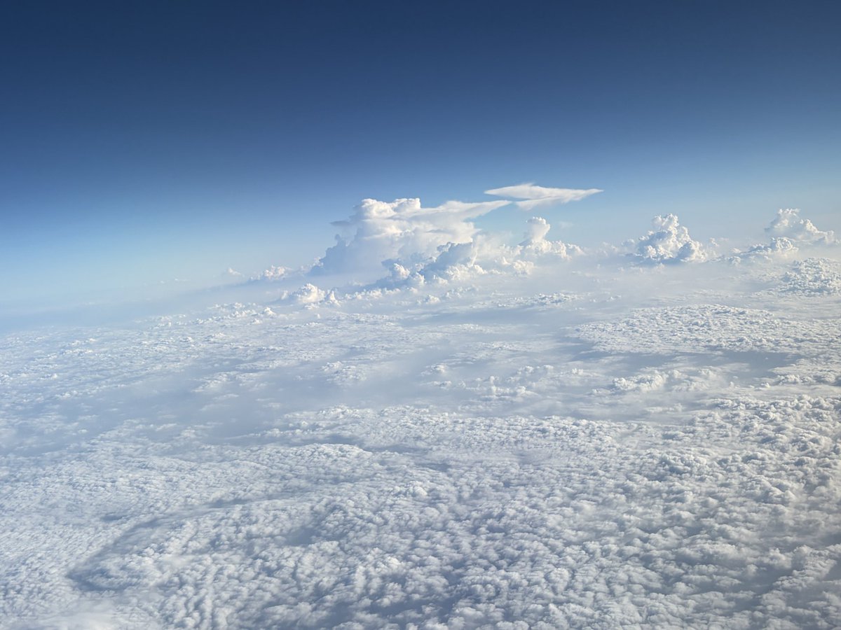 tm39mocchi's tweet photo. 飛行機の窓から外を眺めていると、
雲の上をすーっと滑っていく影✈️が、まるで一緒に走っているようで、思わず目が離せなくなった。

これまで与えてくださった時間に、たくさんの感謝を込めて。
本当にありがとうございます。
気持ちを新たに整えて、楽しみながら続けていきます。

真夏だからか、モクモクとした雲がたくさん。
来月はどんな景色を見せてくれるのかしら、楽しみ😊
一歩ずつ前に進もう。