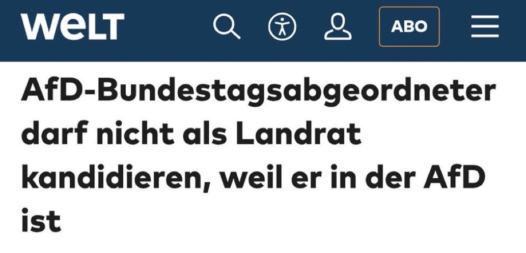 KrahMax's tweet photo. Wenn die in Umfragen stärkste Partei nicht mehr zu Wahlen antreten darf, ist das ein Parteiverbot durch die Hintertür und klar anti-demokratisch. „Unsere Demokratie“ ist exakt das: ihre Herrschaftsabsicherung. https://t.co/jOMJs8wyVS