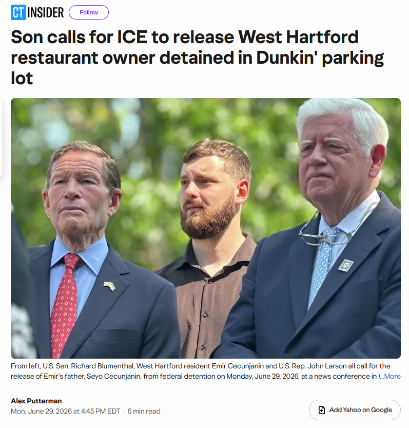 bennyjohnson's tweet photo. WHOA: Illegal Alien That Democrats Defended from Deportation Is Registered Voter.

Senator Blumenthal and Connecticut Democrats tried to protect him.

This is why they won’t back the SAVE America Act: They want the illegal voters. https://t.co/O0OAFcrsJd