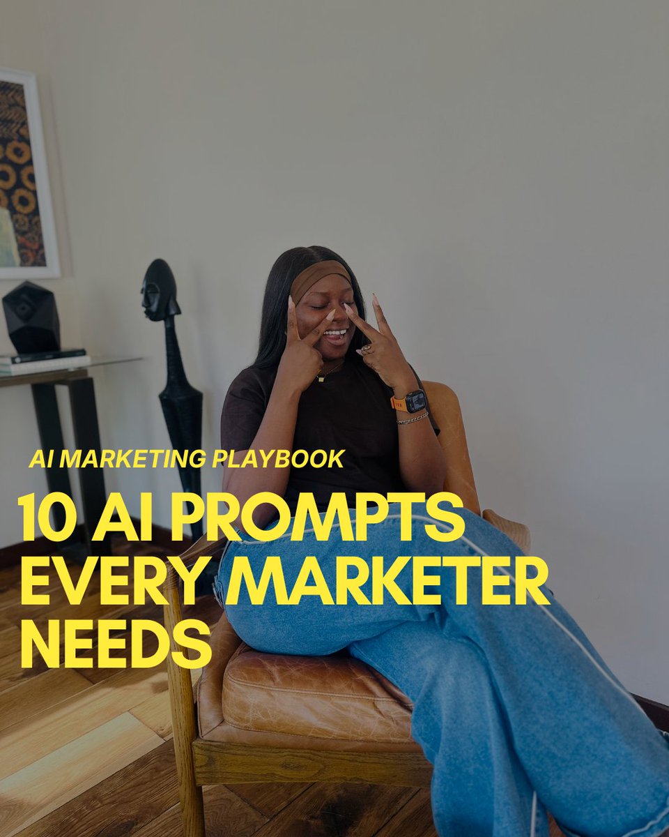 thearikesamuel's tweet photo. Your AI is only as good as your prmpts.

Save these 10 marketing prompts to create better content, write stronger copy, and work smarter.

Comment "PROMPTS" if you'd like to come. https://t.co/banHB68lpl