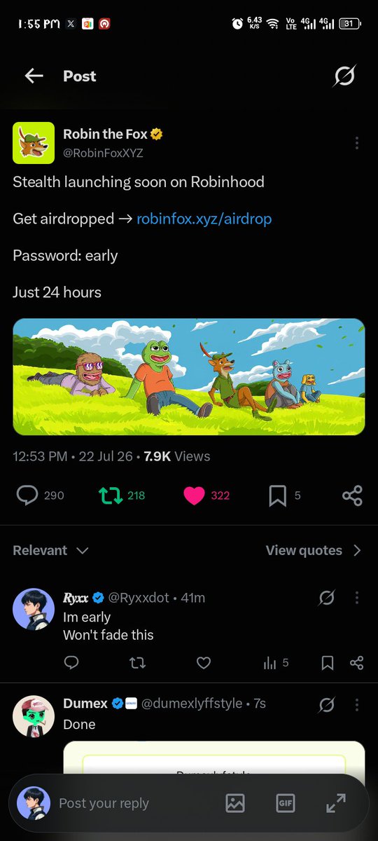 Ryxxdot's tweet photo. @salamfvr @RobinFoxXYZ Thanks Salam 

FtuTSRgcSCCD2d1eHbUEURzyXkkv3xkehz8GHhakm7vR https://t.co/2zlmXNCuAM
