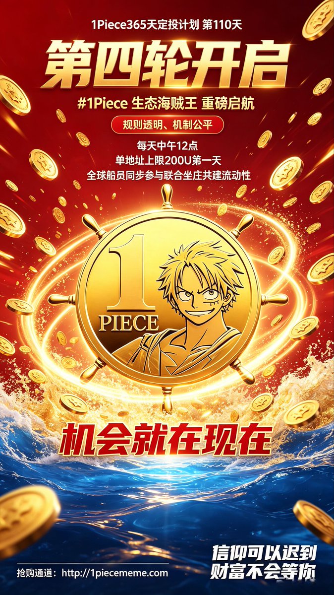 8084Dan's tweet photo. 继续定投
今天是新生态海贼王第四轮第一天，10U-200U的限额只有七天的时间，
请珍惜这��后的机会，切莫错失！ https://t.co/hiVuz8W9cZ
