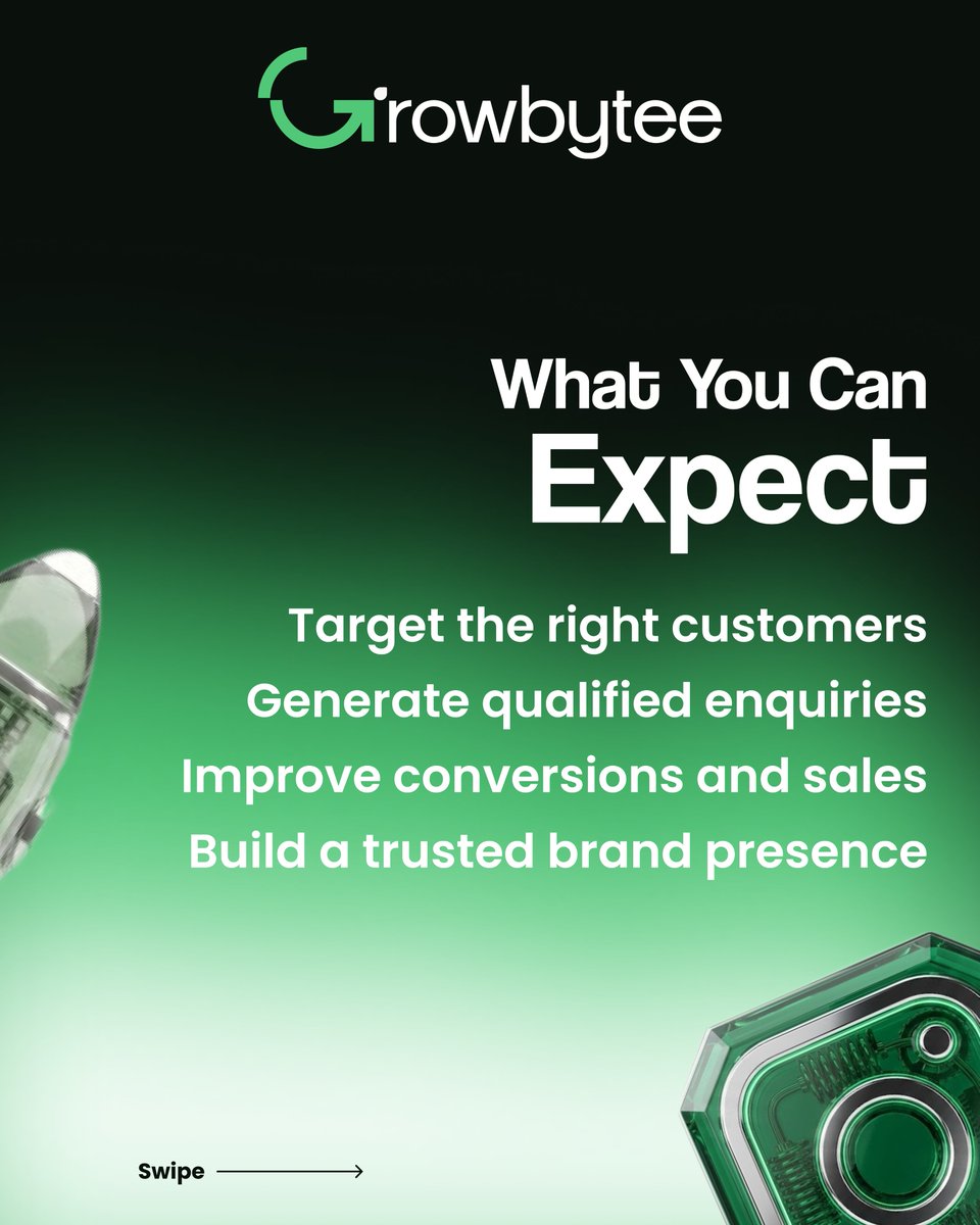 GrowbyteeGlobal's tweet photo. Digital Marketing That Delivers Results 

Grow your business with the right strategy—not just an online presence.

Build your brand. Reach the right audience. Generate quality leads. Increase sales.

Swipe through to learn how.

#Growbytee #DigitalMarketing #BusinessGrowth https://t.co/l91cL0bWEc