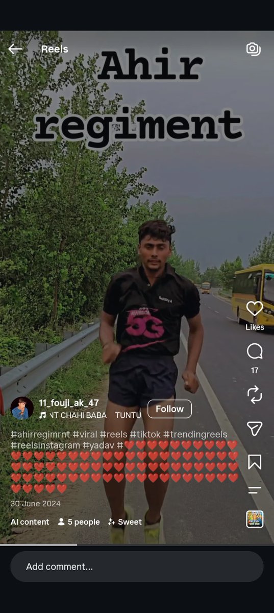 ArjyaNeel's tweet photo. Tracked this individual who claims to be in the Indian Army and uploaded a provocative video. Also identified his real social media ID.

ThisnAgniveer identifies himself as Sunil Kumar from Bihar. From the content I viewed, he appears to express caste-based views and support for RJD/SP.

That said, anyone serving in our brave Indian Army is expected to maintain political neutrality and uphold the values of the institution. Publicly projecting partisan politics or caste identity in a way that could affect the Army's image is something that deserves appropriate attention if verified.

Requesting @adgpi to please investigate the matter. If anything unlawful activity is found, kindly take appropriate action.

Jai Hind. 🇮🇳