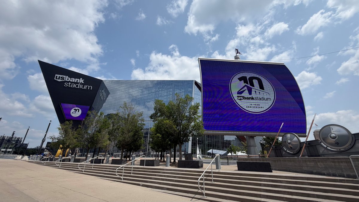 usbankstadium's tweet photo. Celebrating 10 Years of U.S. Bank Stadium!

U.S. Bank Stadium is celebrating a decade of memorable events and experiences! Since opening on July 22, 2016, U.S. Bank Stadium has welcomed more than 11.4 million visitors across nearly 2,200 events and has generated more than $2.77 billion in economic output.

Do you have a favorite memory? Let us know in the comments below!