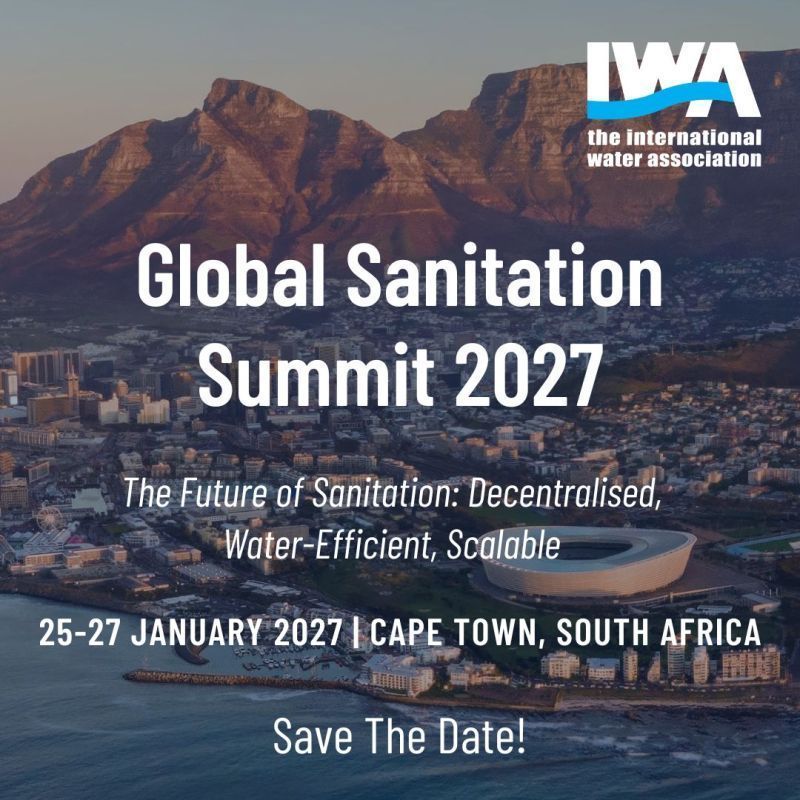 IWAHQ's tweet photo. The future of sanitation is already here. #SanitAction Join the conversation at the IWA Global Sanitation Summit 2027 as leaders from across the sector come together to scale decentralised, water-efficient sanitation solutions. Learn more &amp; sign up: 
 https://t.co/joeSR6AfLB https://t.co/luCYrjZc8H