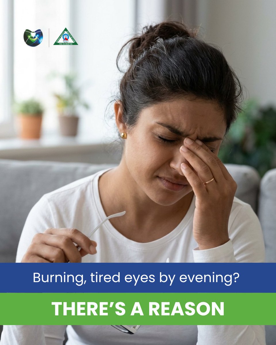 MehtaEyeClinic's tweet photo. If your eyes feel dry, gritty or tired by the end of a screen heavy day, you are not imagining it.

Computer Vision Syndrome and dry eye are among the most common complaints we see, driven by long hours on laptops and phones where we blink far less than usual. https://t.co/Hca278KoXn