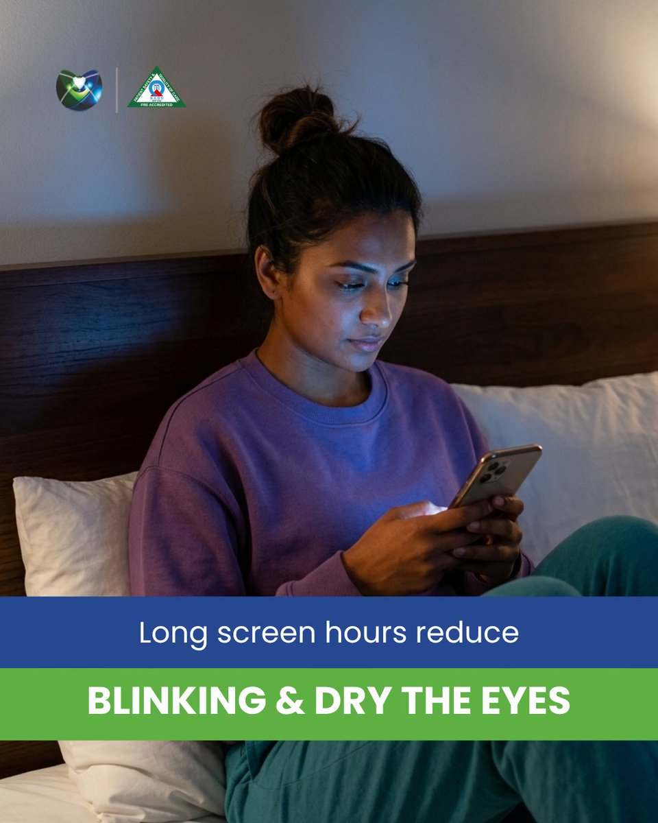 MehtaEyeClinic's tweet photo. If your eyes feel dry, gritty or tired by the end of a screen heavy day, you are not imagining it.

Computer Vision Syndrome and dry eye are among the most common complaints we see, driven by long hours on laptops and phones where we blink far less than usual. https://t.co/Hca278KoXn