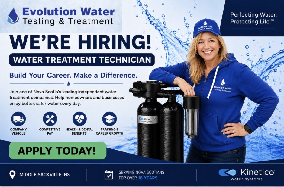EvolutionWater's tweet photo. We’re Hiring!

Evolution Water Testing &amp; Treatment is looking for a motivated Water Treatment Technician to join our growing team.

✔ Competitive wages
✔ Company vehicle
✔ Health &amp; dental benefits
✔ Paid training
✔ Full-time, permanent position
Apply on - Indeed https://t.co/2ceZHa9eiR
