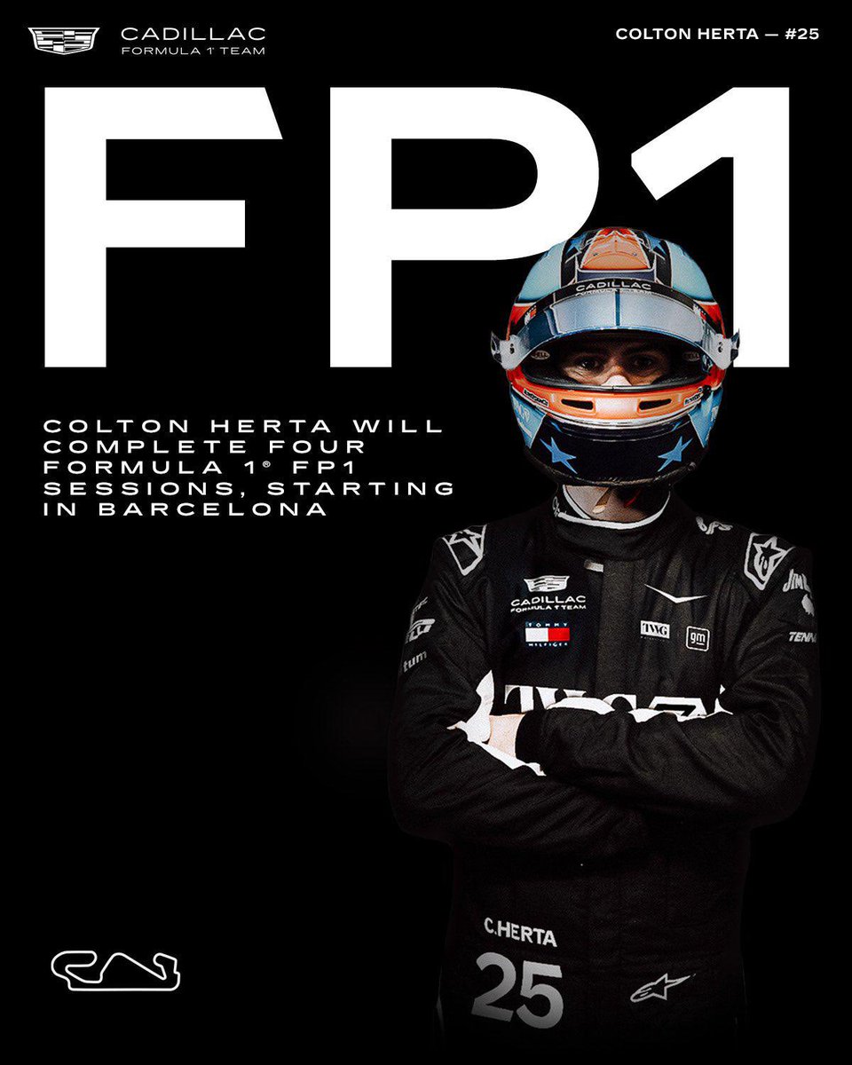 CadillacF1News_'s tweet photo. 🚨
Colton Herta will drive in FP1 at Hungary replacing Valtteri Bottas! https://t.co/a4xVmVbp4k