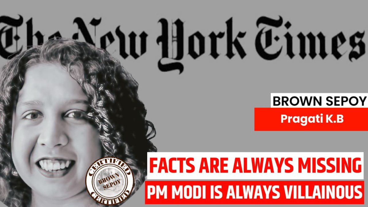 BrownSepoys's tweet photo. Brown Sepoy of the Day is 
“Pragati K.B”.

🧵 She covered CJP protest and narrated a completely false story to the world. She portrayed India to be on the brink of LPG crisis. Her fellowship funding came from Ford Foundation. https://t.co/v9ny76Xi7F
