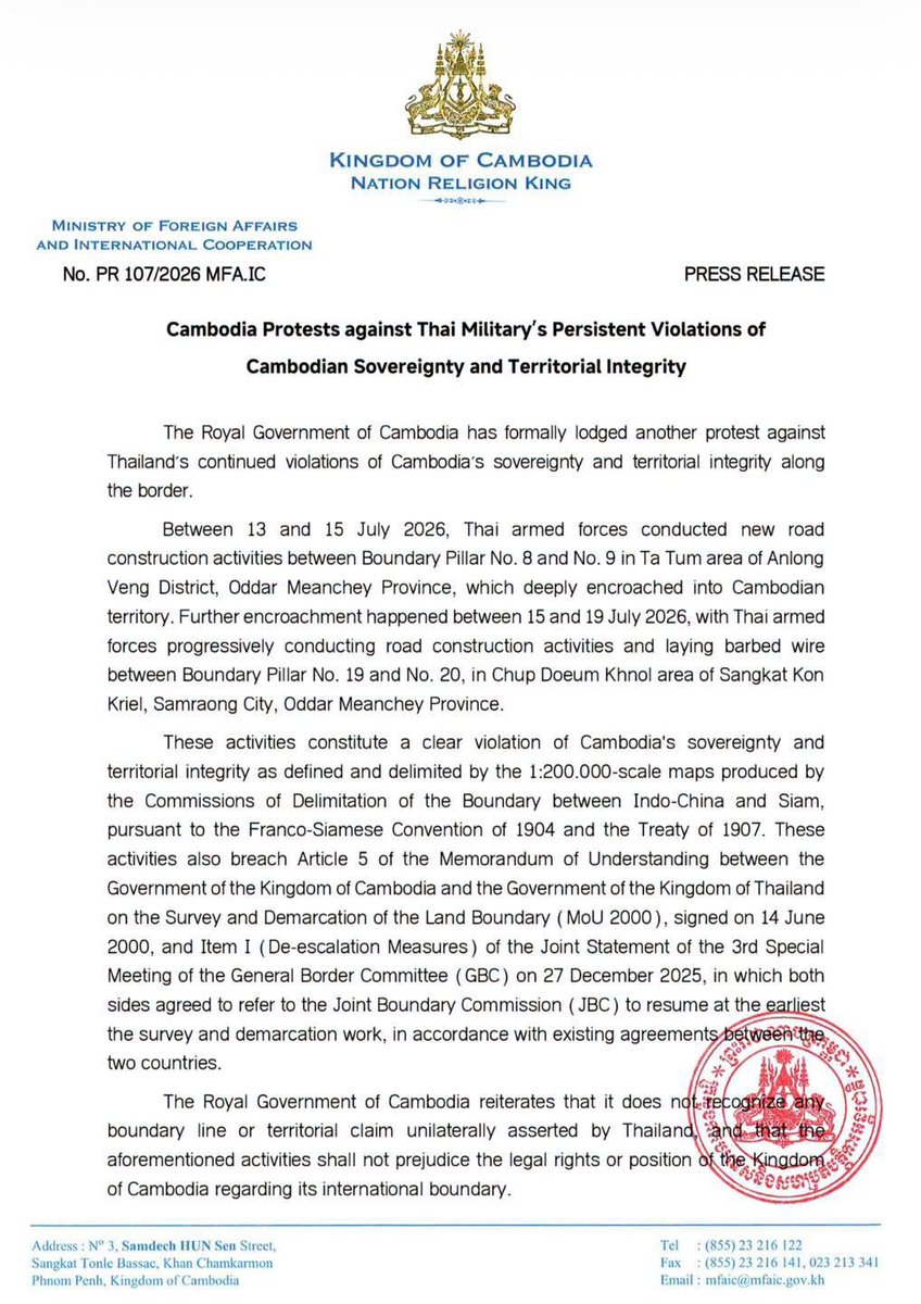 jpcd43342056's tweet photo. @WSJ Thailand invaded Cambodia territory https://t.co/KwHW7G0rUk