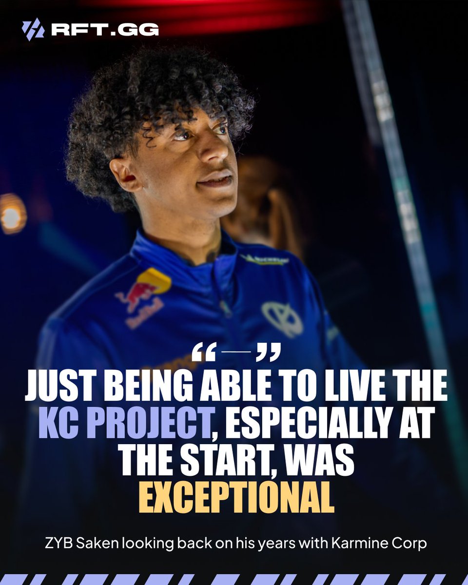 RFTGGlol's tweet photo. ZYB Saken 🇫🇷 on his years with Karmine Corp:

“Just being able to live the KC project, especially at the start, was exceptional”

In our interview, he looked back on his break after KC, his current ambitions, and why lower-pressure projects suit him today. https://t.co/PRnV1lD8z9