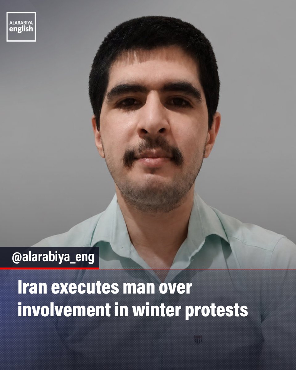 Iran has executed Mehdi Khanaki after finding him guilty of charges related to protests that swept the country last winter, the Iranian judiciary announces.