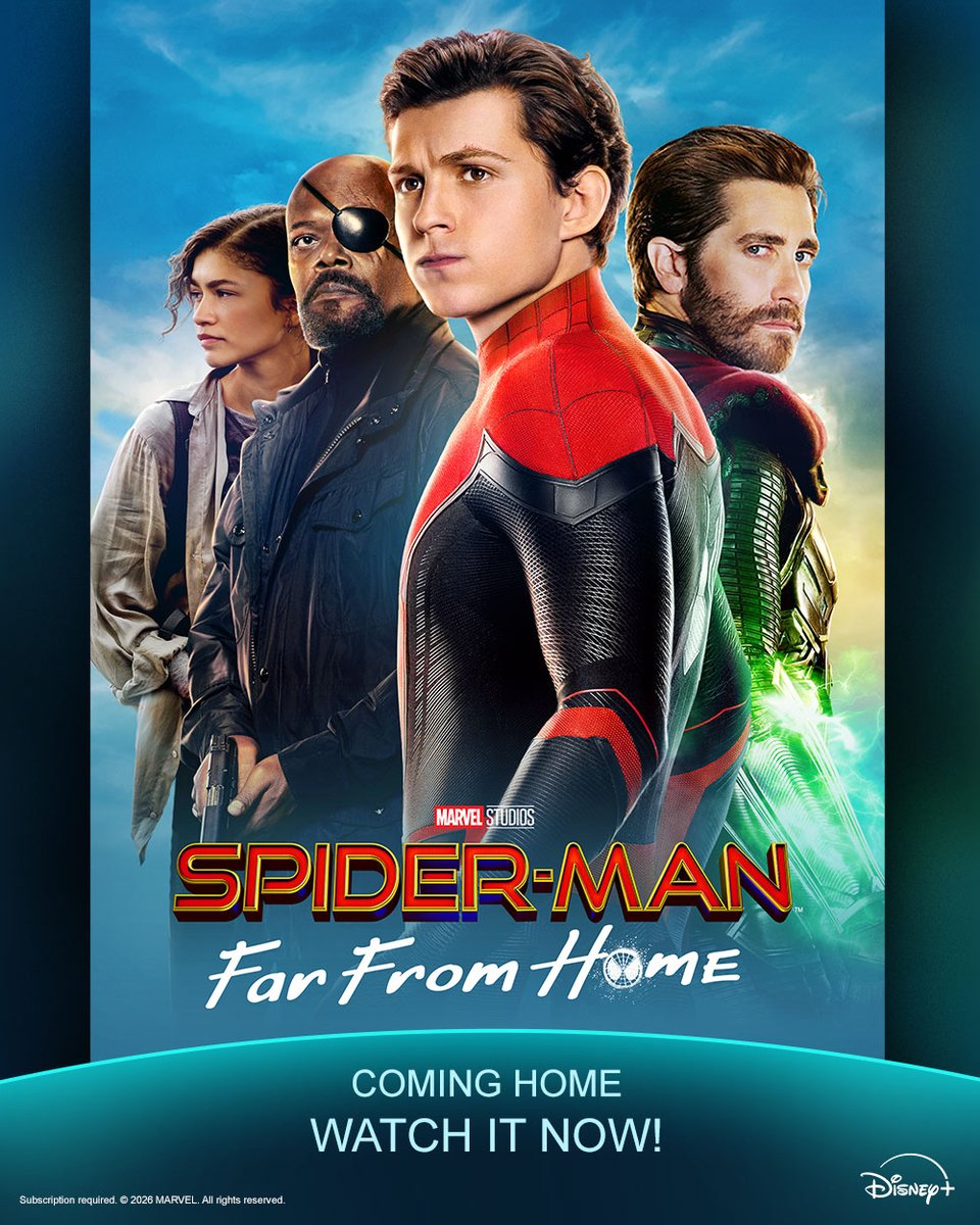 disneyplusph's tweet photo. Is this real? Of course it is! #SpiderManFarFromHome is now available on #DisneyPlusPH. https://t.co/11KgRZ5Nab
