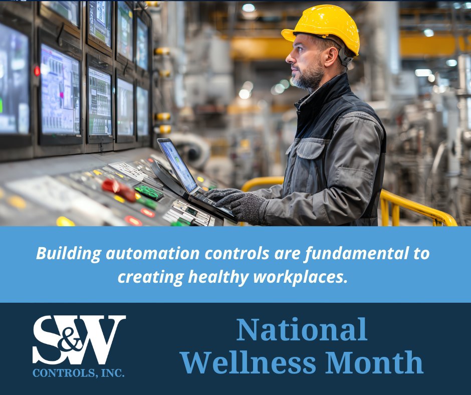 sandwcontrols's tweet photo. A healthy workplace starts with a healthy indoor environment.

This National Wellness Month, remember that HVAC and building automation support occupant comfort with consistent temperatures, proper ventilation, and balanced humidity.

Learn more: https://t.co/PjqmEOmpjn https://t.co/mmiW1gTxbq