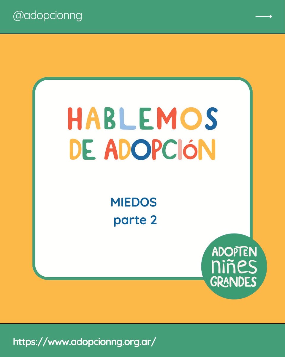 AdopcionNG's tweet photo. No estás solo/a en este camino.
El miedo se combate con información, empatía y comunidad. Sumate a nuestros encuentros, grupos y redes. Y si estás pensando en iniciar este camino, vení a charlar con familias que ya lo vivieron. https://t.co/fUulQ6O4c1